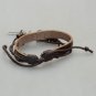 Charm Retro Leather Cross Shape Beaded Bracelet Coffee