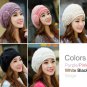 New Fashion Colors Women's Winter Warm Knitted Real Fur Hats Beanie Cap 5 Colors