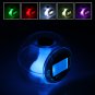Transparent Multifunctional Calendar Alarm Clock with 7 Color Changing Light and 6 Natural Sounds