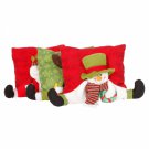 14" Christmas Holiday Decorator Throw Pillow with Doll