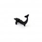 1pc 3D Black Animal Dolphin Puncture Ear Stud Earring Unisex