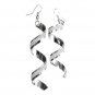Spiral Twist Frosted Long Dangle Drop Earrings For Women