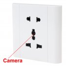 White Voice-activated Security Electrical Outlet Hidden Camera Support TF Card