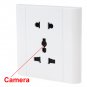 White Voice-activated Security Electrical Outlet Hidden Camera Support TF Card