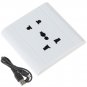 White Voice-activated Security Electrical Outlet Hidden Camera Support TF Card