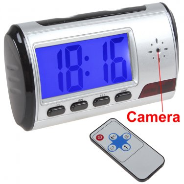 Remote Control Camera Clock With Video and Photo Shooting Support Motion Detection