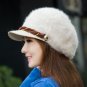 Women Girl Rabbit Fur Beanie Hat Double Thick Beret Snapback Winter Soft Cap