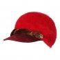 Women Girl Rabbit Fur Beanie Hat Double Thick Beret Snapback Winter Soft Cap
