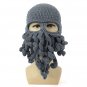 Unisex Winter Warm Knitted Crochet Wool Ski Face Mask Octopus Squid Cap Beanie Hat