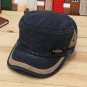 Man Woman Vintage Military Washed Cadet Hat Army Plain Flat Cap