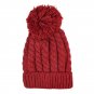 Women Ladies Crochet Knitted Beret Hat Ski Beanie Ball Wool Winter Warm Cap