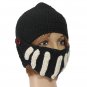 Unisex Winter Warm Wool Stripes Knit Ski Riding Knight Helmet Hat Cap
