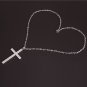Silver Classic Shining Cross Necklace