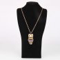 Pop Cute Colorful Owl Shaped Sweater Chain Golden