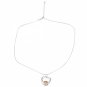Alloy and Rhinestone Necklace with Heart Shape Pendant Necklace Gold Champagne
