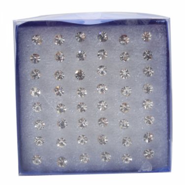 48Pcs White Diamond Earrings