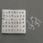 48Pcs White Diamond Earrings