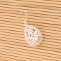 925 Sterling Silver Hollow Carved Drop Earrings