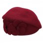 Women Ladies Wool Beanie Cap Warm Fedoras Felt Flower Beret Ski Tam Hat