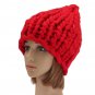 Womens Ladies Chunky Knit Crochet Beanie Hat Ski Triangle Stereo Bonnet Dome Cap