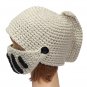 Winter Roman Knight Helmet Visor Cosplay Warming Knit Beanie Hat Cap