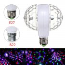 E27 B22 3W Double-headed LED Ball Stage RGB Light Rotating Lamp KTV Party