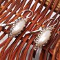 Small Silver Vintage Rhinestone Pearl Tear Drop Dangle Earrings