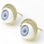 2pcs European Style Cool Punk Eyeball Shape Stud Earrings