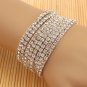 8pcs Alloy Rhinestone Bangle Bracelet