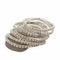 8pcs Alloy Rhinestone Bangle Bracelet