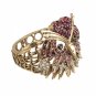 New Lady Owl Rhinestone Open Bangle Bracelet