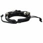Fashionable Pirates Style Skull Leather Bracelet Black