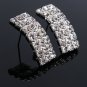 Wedding / Bridal Three Rows Rhinestone Necklace Choker Earring Set