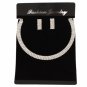 Wedding / Bridal Three Rows Rhinestone Necklace Choker Earring Set