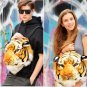 Women Luxury Tiger Head Backpack Men Casual White Tiger Rucksack Students School Bags