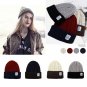 Women Ladies Knitted Woolen Crochet Baggy Beanie Hat Ski Colors Spliced Outdoor Cap
