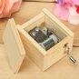 Mini Wooden Novelty Hand Crank DIY Slide Drawer Music Box Birthday Gift