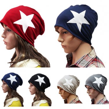 Men Women Lover Autumn Winter Cotton Blend Star Beanie Ski Baggy Knit Hat Cap