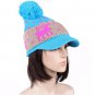Women Christmas Deer Knitted Hat Winter Hit Color Baseball Cap