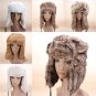 Unisex Women Men Earflap Russian Aviator Cap Faux Fur Trapper Headband Cossack Style Bomber Hat