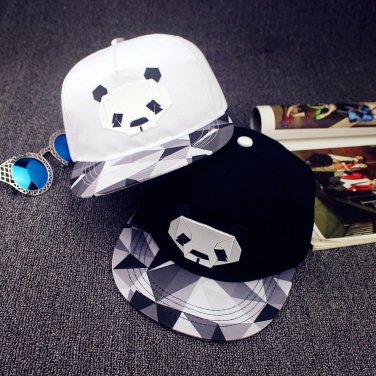 Unisex Women Men Panda Pattern Baseball Cap Adjustable Flat Snapback Hat
