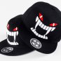 Chic Demon Face Embroidery Color Block Baseball Cap For Men  -  BLACK