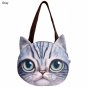 Finejo Fashion Women Cat Head Print Shoulder Bag Tote Clutch Handbag Purse