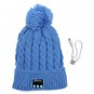 Warm Soft Beanie Hat Wireless Bluetooth Smart Cap Headphone with Mic