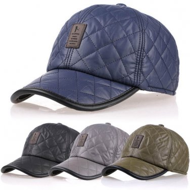 Men Male Earflap Earmuffs Baseball Cap Adjustable Blank Golf Sport Outdoor Hat