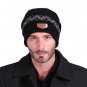 Men Knitted Slouch Beanie Hat Coral Fleece Linen Double Layers Elastic Moutaineering Outdoor Cap