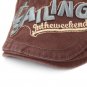 Mens Vintage Beret Hat SAILING Embroidery Washed Cotton Paper Boy Cap