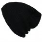 Unisex Men Women Knitted Slouch Beanie Hat Hole Elastic Outdoor Pure Color Cap