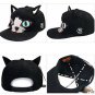 Cat Ear Hip-hop Flat-brimmed Hat Cap adjustable baseball cap snapback