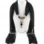 Crystal Fox Pendant Tassel Scarf Necklace Women Jewelry Autumn Winter